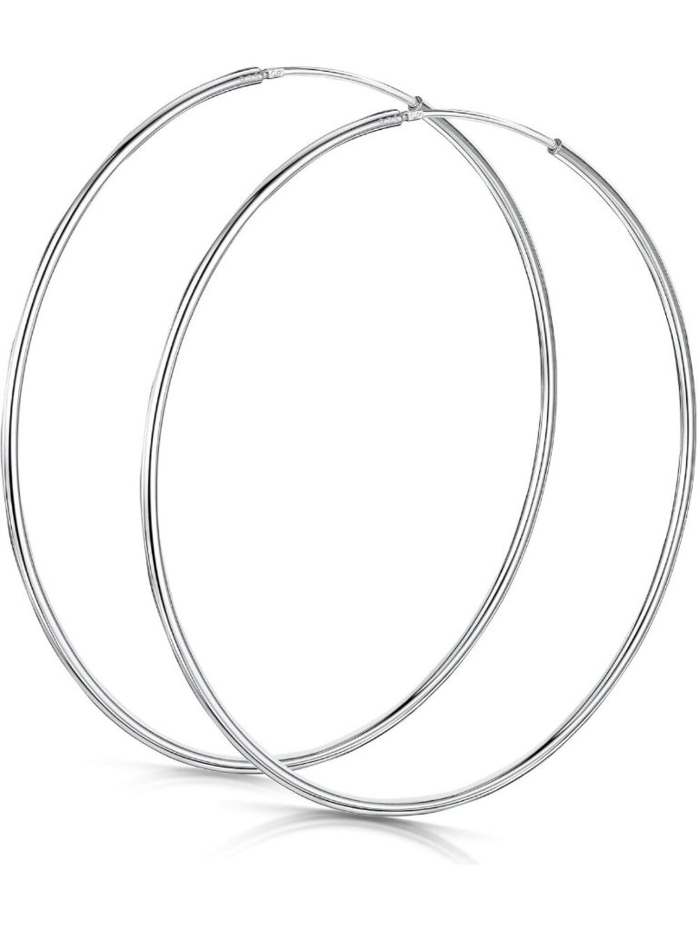 Elegant 925 Sterling Silver Hoop Earrings for Women - Stylish & Versatile